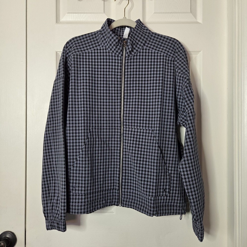 Adidas Ultimate365 Gingham Full Zip Women's Golf Jacket Kanga Pockets Medium